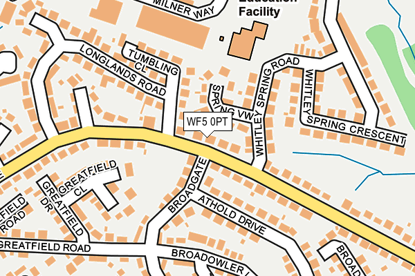 WF5 0PT map - OS OpenMap – Local (Ordnance Survey)