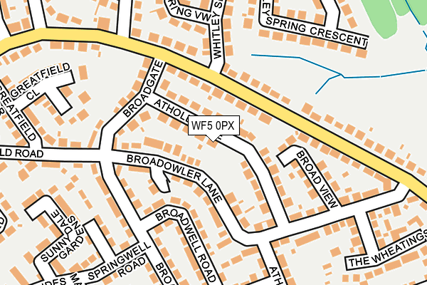 WF5 0PX map - OS OpenMap – Local (Ordnance Survey)