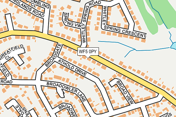 WF5 0PY map - OS OpenMap – Local (Ordnance Survey)