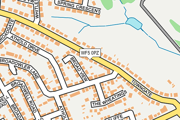 WF5 0PZ map - OS OpenMap – Local (Ordnance Survey)