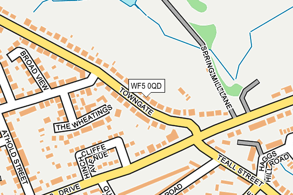WF5 0QD map - OS OpenMap – Local (Ordnance Survey)
