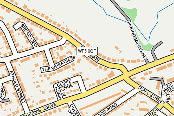 WF5 0QF map - OS OpenMap – Local (Ordnance Survey)