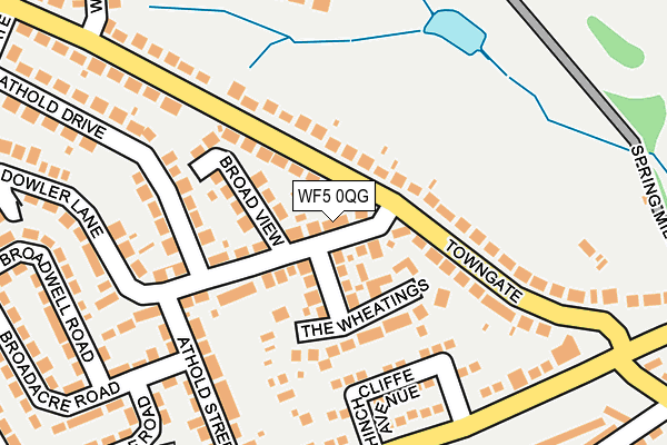 WF5 0QG map - OS OpenMap – Local (Ordnance Survey)