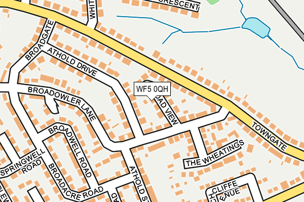 WF5 0QH map - OS OpenMap – Local (Ordnance Survey)