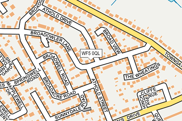 WF5 0QL map - OS OpenMap – Local (Ordnance Survey)