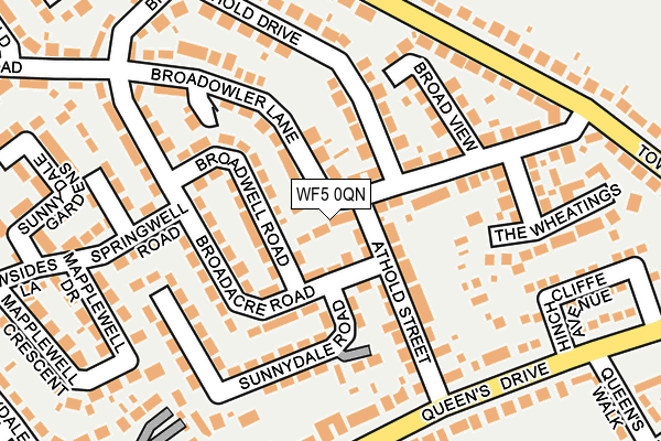 WF5 0QN map - OS OpenMap – Local (Ordnance Survey)