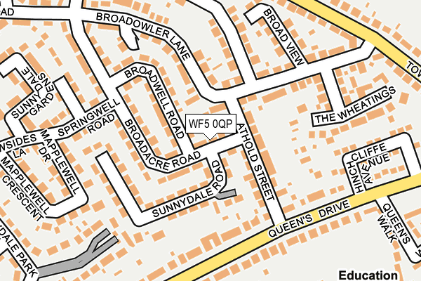 WF5 0QP map - OS OpenMap – Local (Ordnance Survey)