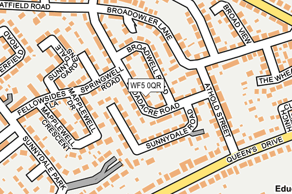 WF5 0QR map - OS OpenMap – Local (Ordnance Survey)
