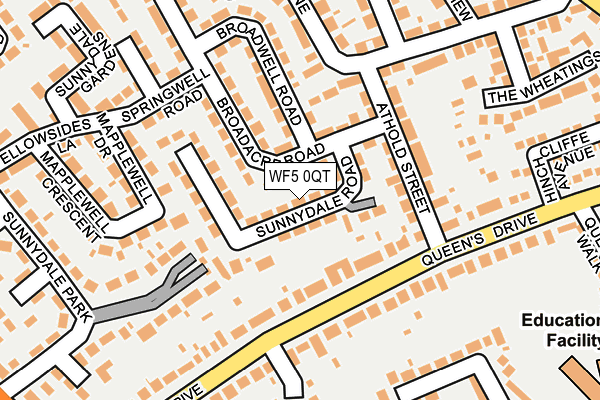 WF5 0QT map - OS OpenMap – Local (Ordnance Survey)