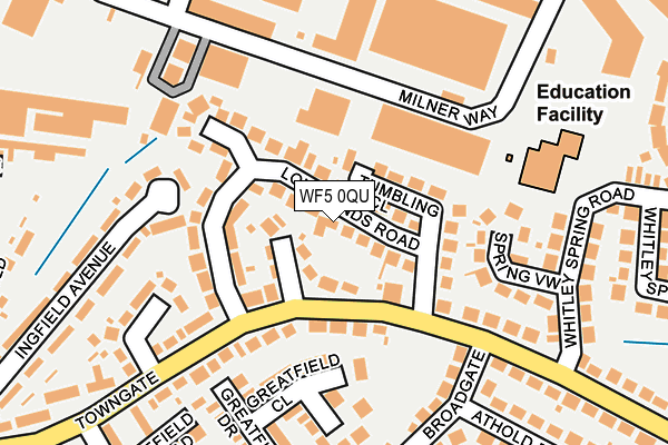 WF5 0QU map - OS OpenMap – Local (Ordnance Survey)