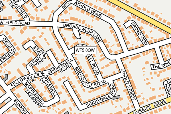 WF5 0QW map - OS OpenMap – Local (Ordnance Survey)