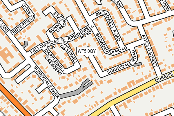 WF5 0QY map - OS OpenMap – Local (Ordnance Survey)