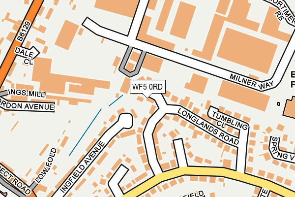 WF5 0RD map - OS OpenMap – Local (Ordnance Survey)