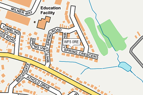 WF5 0RE map - OS OpenMap – Local (Ordnance Survey)