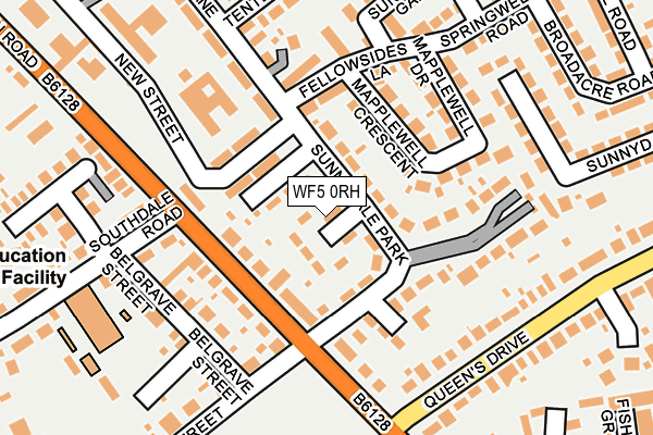WF5 0RH map - OS OpenMap – Local (Ordnance Survey)