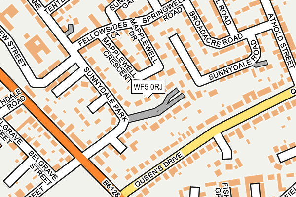 WF5 0RJ map - OS OpenMap – Local (Ordnance Survey)