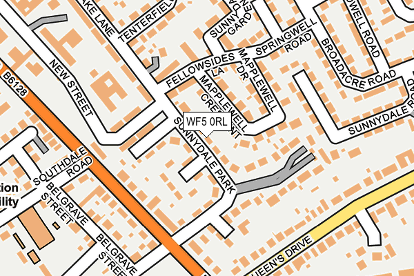 WF5 0RL map - OS OpenMap – Local (Ordnance Survey)