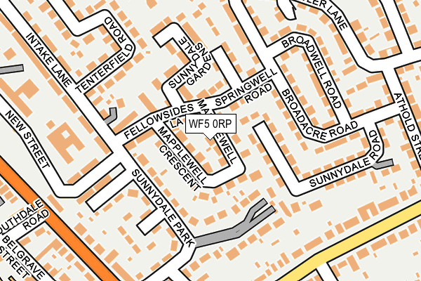WF5 0RP map - OS OpenMap – Local (Ordnance Survey)