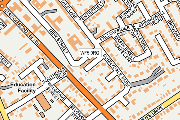 WF5 0RQ map - OS OpenMap – Local (Ordnance Survey)