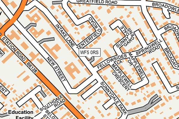 WF5 0RS map - OS OpenMap – Local (Ordnance Survey)