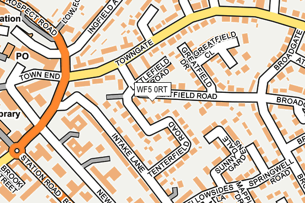 WF5 0RT map - OS OpenMap – Local (Ordnance Survey)