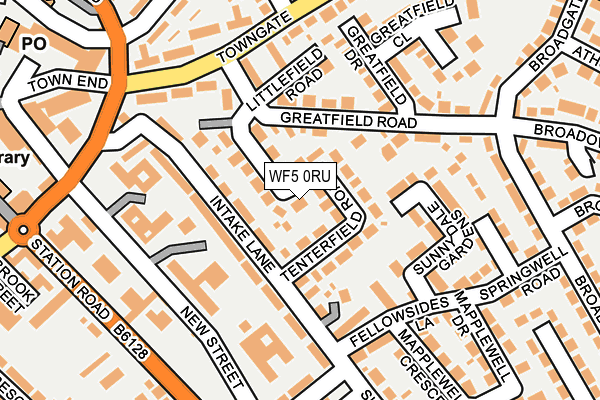 WF5 0RU map - OS OpenMap – Local (Ordnance Survey)