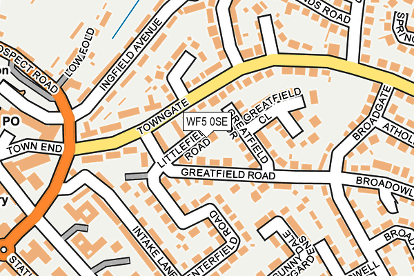 WF5 0SE map - OS OpenMap – Local (Ordnance Survey)