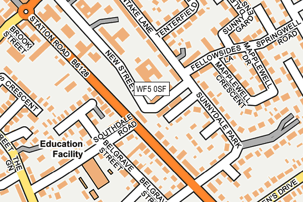 WF5 0SF map - OS OpenMap – Local (Ordnance Survey)