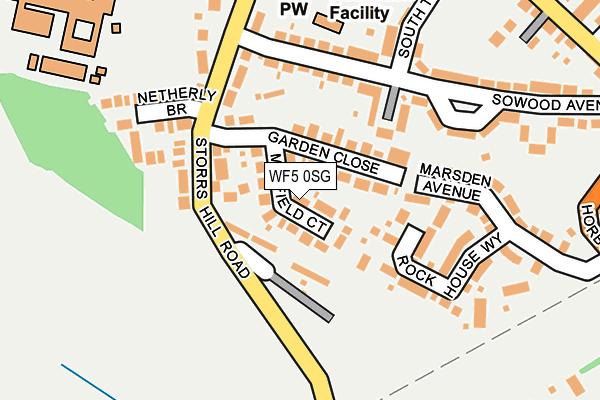WF5 0SG map - OS OpenMap – Local (Ordnance Survey)