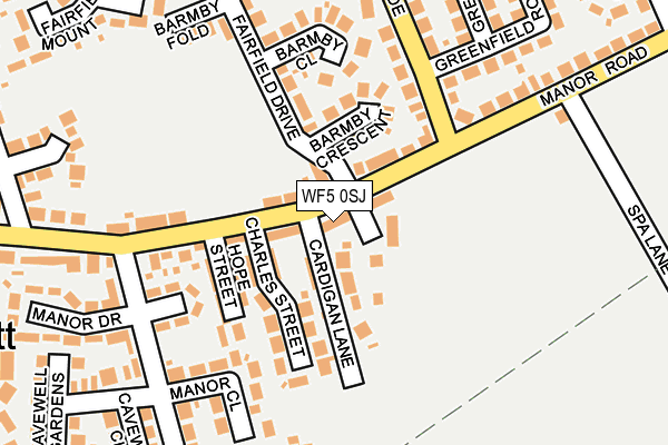 WF5 0SJ map - OS OpenMap – Local (Ordnance Survey)