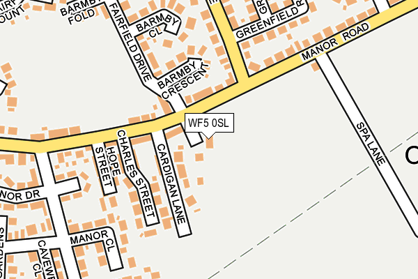 WF5 0SL map - OS OpenMap – Local (Ordnance Survey)