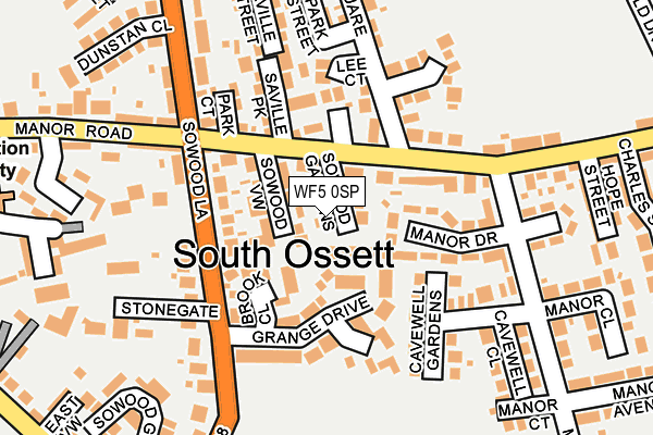 WF5 0SP map - OS OpenMap – Local (Ordnance Survey)