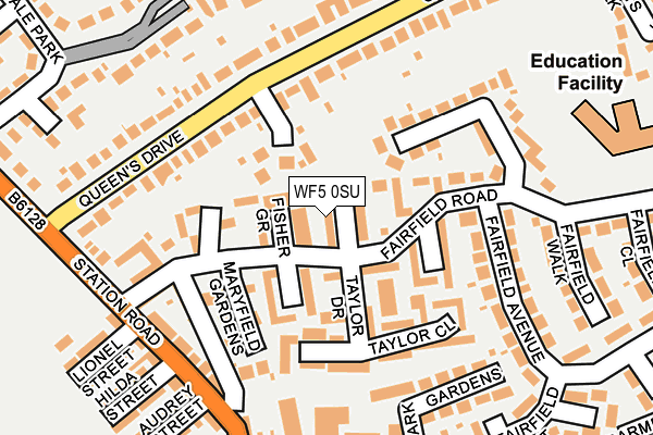 WF5 0SU map - OS OpenMap – Local (Ordnance Survey)