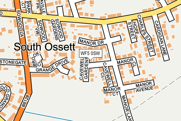 WF5 0SW map - OS OpenMap – Local (Ordnance Survey)