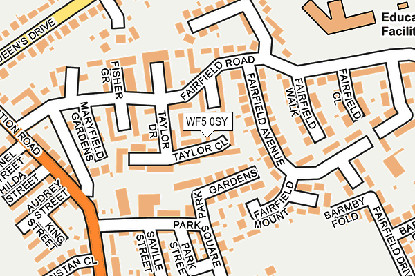 WF5 0SY map - OS OpenMap – Local (Ordnance Survey)