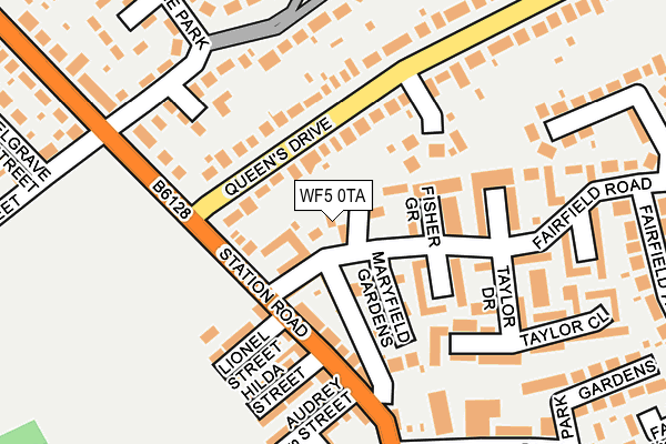 WF5 0TA map - OS OpenMap – Local (Ordnance Survey)