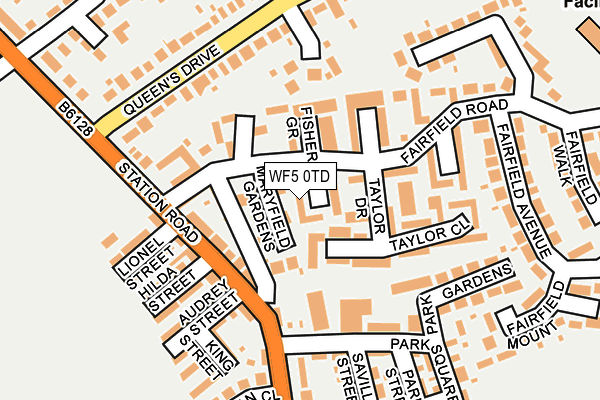 WF5 0TD map - OS OpenMap – Local (Ordnance Survey)