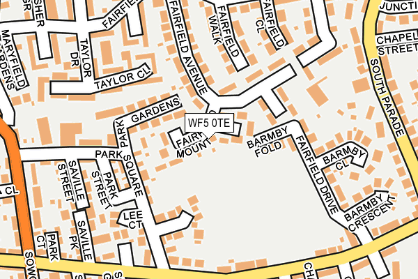 WF5 0TE map - OS OpenMap – Local (Ordnance Survey)