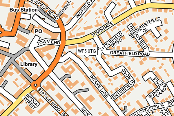 WF5 0TG map - OS OpenMap – Local (Ordnance Survey)