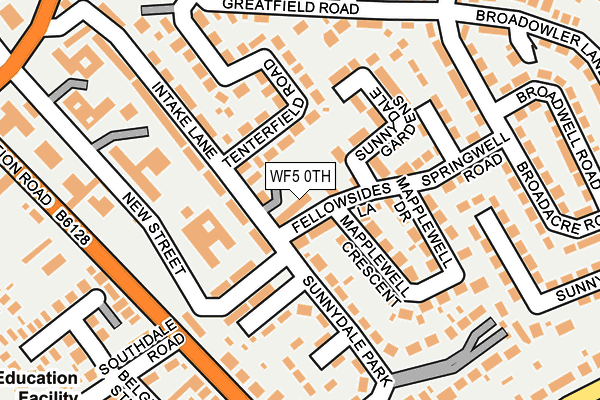 WF5 0TH map - OS OpenMap – Local (Ordnance Survey)