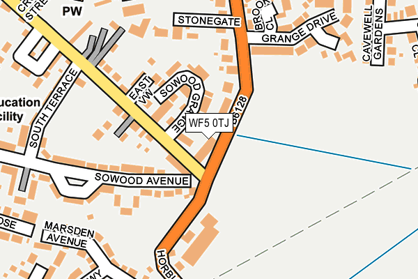 WF5 0TJ map - OS OpenMap – Local (Ordnance Survey)