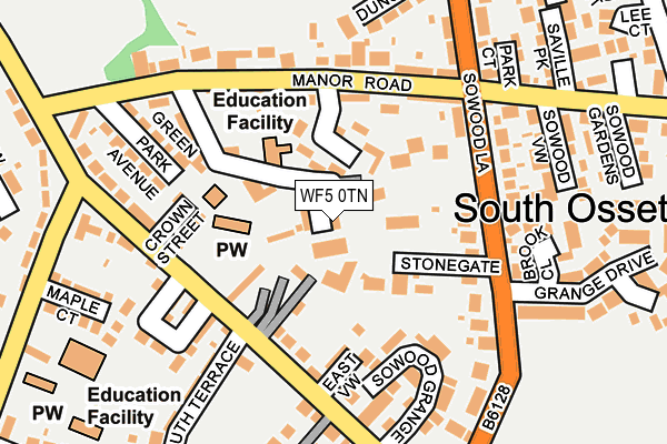 WF5 0TN map - OS OpenMap – Local (Ordnance Survey)