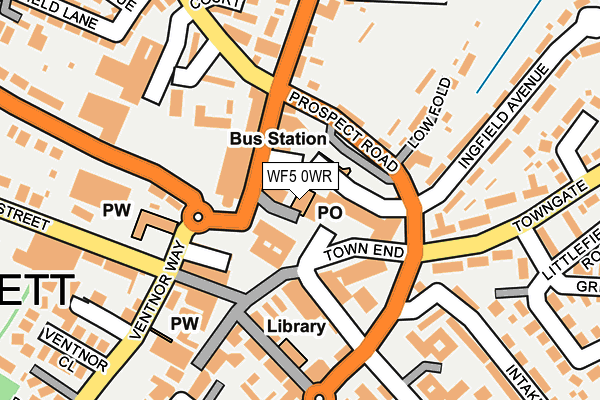 WF5 0WR map - OS OpenMap – Local (Ordnance Survey)