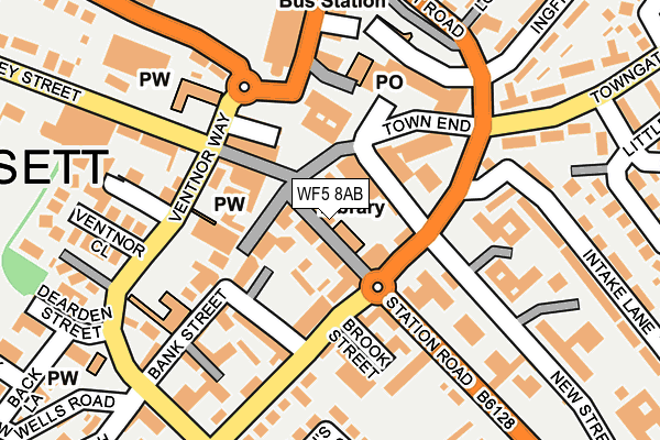 WF5 8AB map - OS OpenMap – Local (Ordnance Survey)