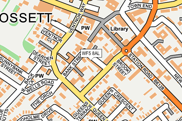 Map of CLOUD 9 OSSETT LTD at local scale