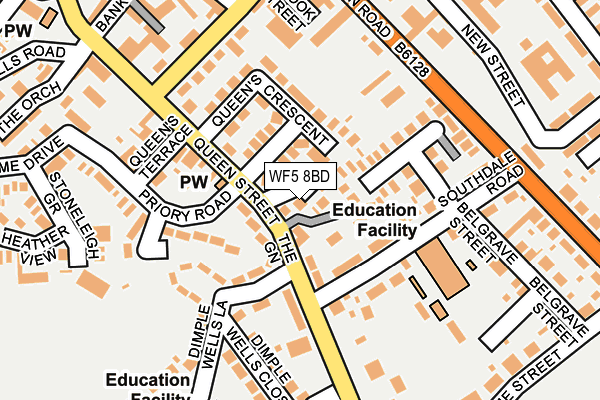 WF5 8BD map - OS OpenMap – Local (Ordnance Survey)