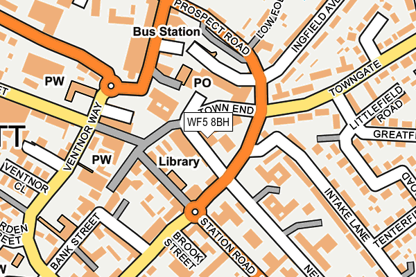 WF5 8BH map - OS OpenMap – Local (Ordnance Survey)