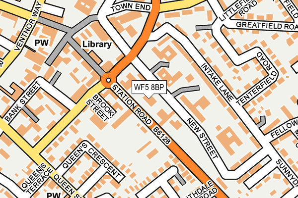 WF5 8BP map - OS OpenMap – Local (Ordnance Survey)
