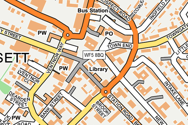WF5 8BQ map - OS OpenMap – Local (Ordnance Survey)