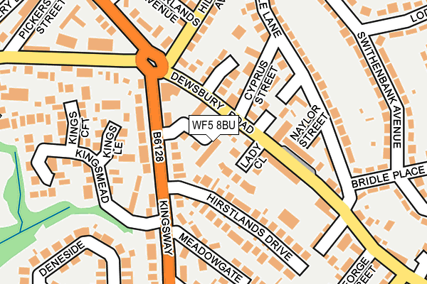 WF5 8BU map - OS OpenMap – Local (Ordnance Survey)